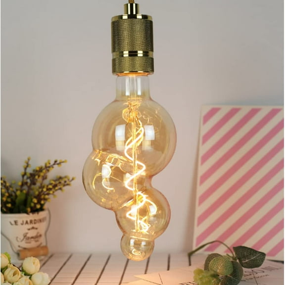 LINLIN LED Edison Bulb, LED Decorative Firework Light Bulb LED Filament Bulb Decorative Light Bulb Globe E27 110-130V 4W