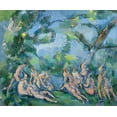 thumbnail image 2 of Cezanne, Paul 17x15 Black Ornate Wood Framed with Double Matting Museum Art Print Titled - The Bathers, 2 of 4