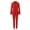 Red, variant on Womens Business Blazer Suits and Trousers 2 Piece Sets Elegant Wedding Gest Outfit Ladies Long Sleeve Lapel Button Jacket Coat Outerwear Long Pants Suit Office Work Formal Outfits
