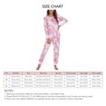 thumbnail image 2 of 2 Piece Sleepwear, Women Pajama Set Tie Dye Long Sleeve Breathable Loose Soft  For Home ANGGREK Tipo 3M, 2 of 5