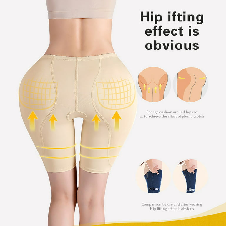 LowProfile Shapewear for Women Tummy Control Plus Size Butt Pads Bigger  Butt Hip Pads Hip Enhancer Upgraded Sponge Padded Butt Lifter Panties Body