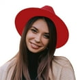 thumbnail image 4 of Jusqu'à 10 $ de Chapeaux Seau Rouges pour Hommes et Femmes avec Ruban Solide Chapeau Seau Jazz Britannique, 4 of 4