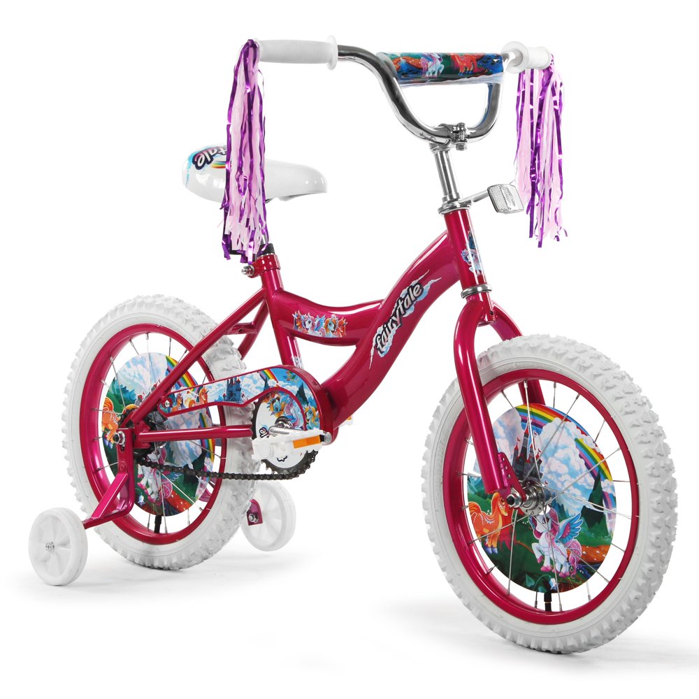 ZycleFix Unicorn Pink Girls BMX Bike 16inch Frame with Safety
