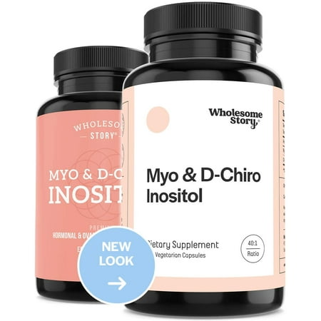 Myo-Inositol & D-Chiro Inositol Blend | 30-Day Supply | Most Beneficial 40:1 Ratio | Hormonal Balance & Healthy Ovarian Function Support for Women | Vitamin B8 | Made in USA (120 Capsules)