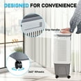 thumbnail image 3 of Ktaxon Portable Air Cooler,732CFM Evaporative Swamp Cooler with 5.28Gal/20L Water Tank, Cooling Fan with Oscillating, 3 Speeds, 7.5H Timer, 4 Ice Box, Indoor or Outdoor, 3 of 10