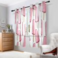 thumbnail image 2 of Yayeee Window Curtains Light Filtering 63"x42" Grommet Panel Pair Home Living Room Decor, Pink Ice Cream, 2 of 7