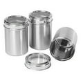 thumbnail image 4 of StarCrafts Windowed Stainless Steel 3-Cup Food Storage Canisters with See-Thru Lids, Set of 3, 4 of 7