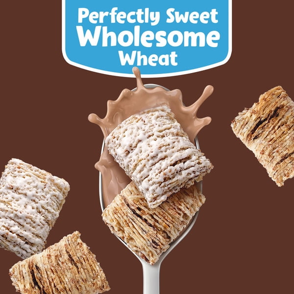 Kellogg's Frosted Mini-Wheats Breakfast Cereal, Kids Cereal, Family Breakfast, Family Size, Cocoa, Box with pan