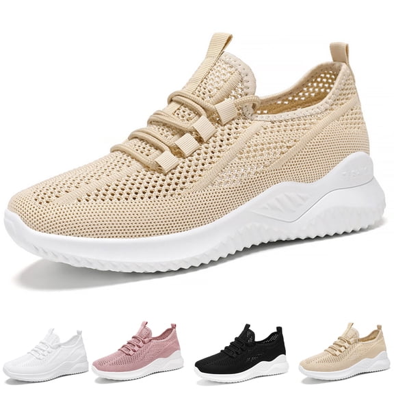 CHICVOMEY Summer Breathable Mesh Walking Sneakers for Women Tennis Shoes with Arch Support Non-Slip Fashion Sneakers