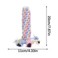thumbnail image 4 of Justharion Pet Cotton Ropes Interactive Teeth Clean Dogs Toy Lightweight Flexible Chewing Toys Washable Molar Bone Shape Pets Knot Ball Corn Cob 1Set, 4 of 6