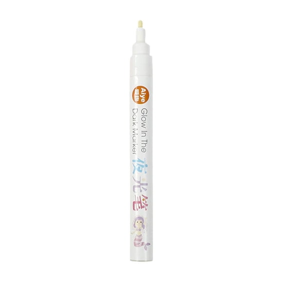BROJAQ Colorful Luminous Pen, Glow in Dark Marker, Hand-Painted DIY Highlighter, Plastic, 145mm, Chisel Tip, Water-Based Ink, Large Line Size, Marking Pen