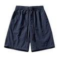 thumbnail image 2 of pstuiky Pantalones cortos para hombre, Pantalones cortos de verano para hombre, informales y cómodos, con bolsillo y cintura elástica y cordón ajustable. Pantalones cortos de baloncesto, 2 of 4