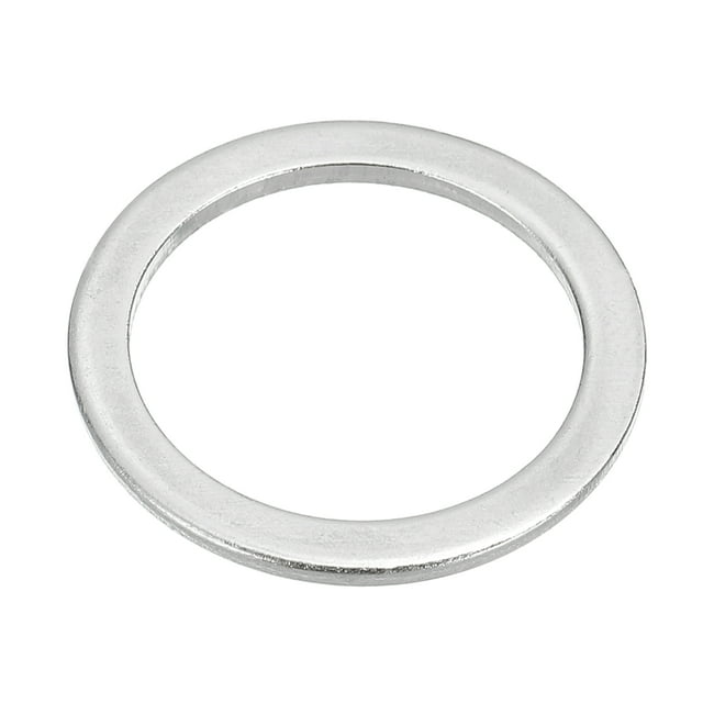 Uxcell M20x26x1.5mm Rondelles Plates, 50 Pcs Bouchons de Vidange en Aluminium pour Automobile, Argent