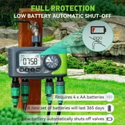RainPoint Garden Hose Timer, 4 Outlets Water Timer Programmable Sprinkler Timed Watering Controller System Faucet Timer for Lawn Yard, ITV405