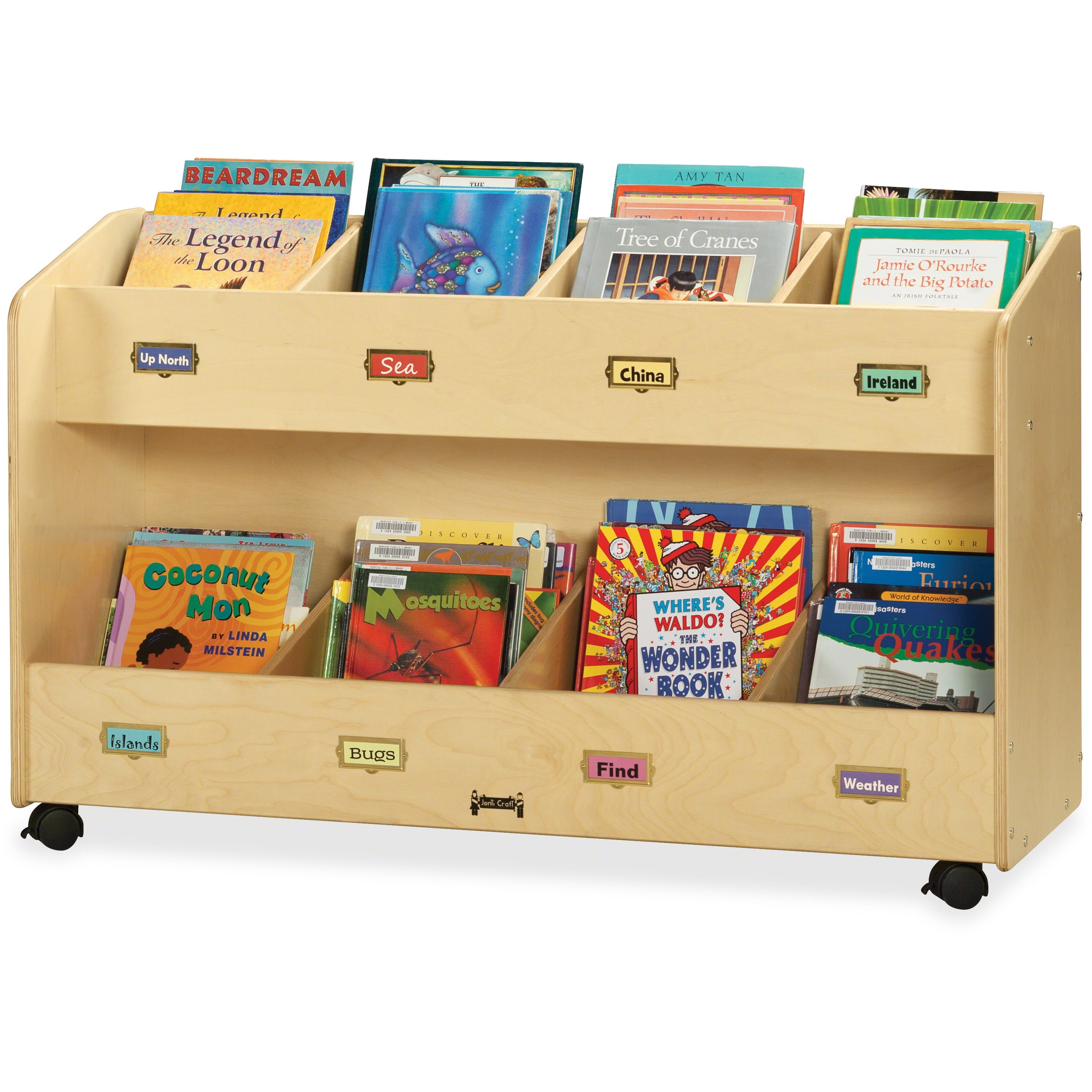Mobile Section Book Storage Organizer