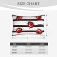 thumbnail image 6 of Daiia Ladybugs on Black and White Striped1 Bedding Waterproof Pillow Protector Zippered Queen – Bed Bug Proof Pillow Encasement-14"x20", 6 of 9