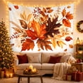 thumbnail image 3 of Autumn Maple Leaf in a Dense Botanical Cluster, Warm Watercolor-Inspired for Boho Decor Lovers, Autumnal Wall Art, Housewarming Gift Tapestry Wall Hanging for Living Room, Bedroom and Dorm, 3 of 7
