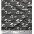 thumbnail image 1 of Soimoi Gray Rayon Fabric Landscape & Reindeer Animal Fabric Prints By Yard 42 Inch Wide, 1 of 3