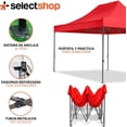 thumbnail image 3 of Carpa Toldo 2x3M Reforzado Plegable Impermeable Facil Armado Y Transporte para Jardín Casa Exterior Uso Rudo Acero Lona (Rojo), 3 of 7
