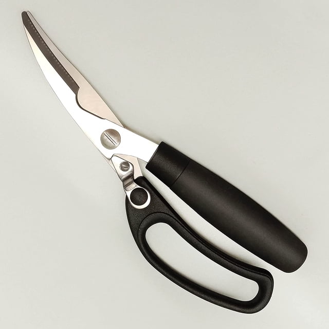 GAJING Heavy Duty Poultry Shears - Spring Loaded Professional Kitchen 3mm Thickness Blades Scissors with Lock and PP comfortable Handle for Cutting Chicken, Bone, Meat,Barbecue,Chopping Food - -