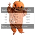 thumbnail image 2 of Halloween Pumpkin Costume Adult Wearable Pumpkin Blanket One-Piece Pajamas Pajamas Cozy Loungewear Halloween Cosplay Costume，Orange S, 2 of 5