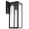 thumbnail image 5 of SAFAVIEH Norsan LED Black Iron Outdoor Wall Sconce with Clear Glass Shade, 5 of 6