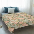 thumbnail image 4 of Pink Rose Blanket Soft Cozy Warm Twin Blanket for Bed, Plush Fuzzy Flannel Fleece Blankets for Sofa, Romantic Botanical Floral Flowers Leaves Throw Blankets for Couch, Gifts for Men, 60"x80", 4 of 9