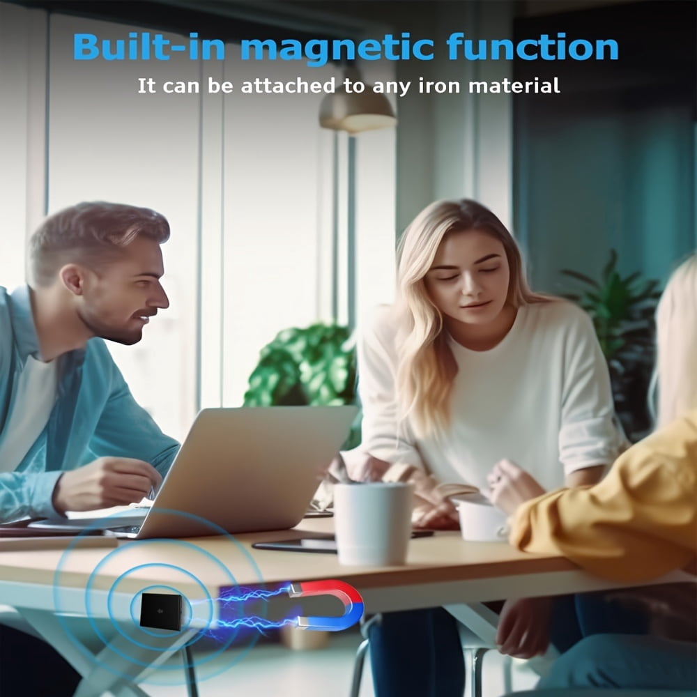 3072Kbps Magnetic Voice Recorder with AI Triple Noise Reduction – 64GB Storage for 4000 Hours, Voice-Activated Recording for Crystal-Clear Lectures, Meetings, and Interviews