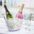 thumbnail image 5 of Cubo de hielo - Cubo de champán acrílico transparente con asas fáciles de transportar - Bueno para hasta 2 botellas de vino o champán (paquete de 2), 5 of 5