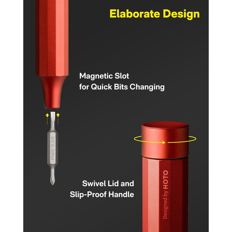 HOTO 24-in-1 Precision Screwdriver Pen, Red photo 4