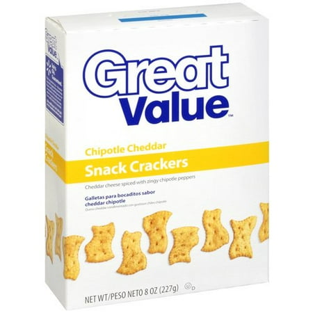 Great Value Chipotle Cheddar Snack Crackers, 8 Oz.