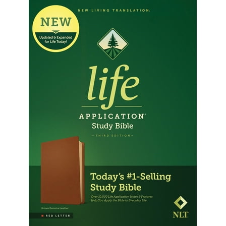NLT Life Application Study Bible (Third Edition) (RL)-Brown Genuine Leather