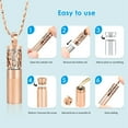 thumbnail image 5 of Cylinder Hollow Urn Necklace for Ashes Cremation Jewelry for Ashes Flower Keepsake Memorial Jewelry Hollow Vial Urn Pendant for Human Pet Ashes, 5 of 7