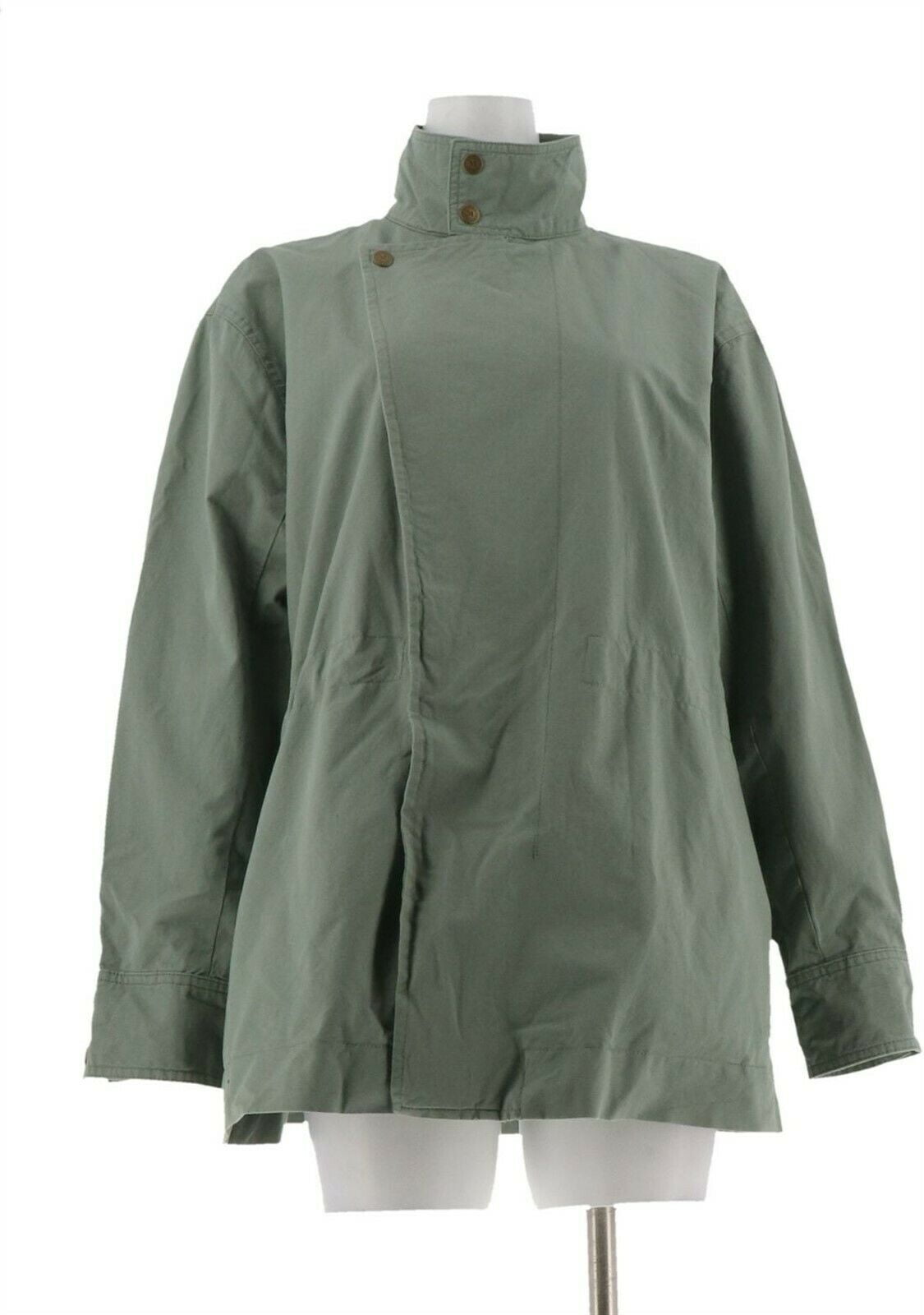 Martha Stewart Long Slv Zip Front Anorak Jacket Women's A307687