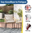 thumbnail image 4 of Beige Premium Outdoor Cushions 24×24 Inch - Water-Resistant, Fade-Resistant, Removable Cover, Perfect for Standard Outdoor Dining Chairs, 4 of 6