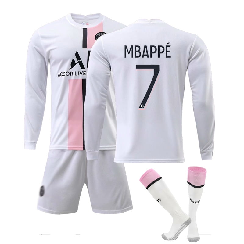 21 22 Psg Long Sleeve Jersey No 7 Mbappe Sportswear Set Size Xxl Walmart Com