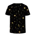 thumbnail image 5 of Blusa de camiseta informal con estampado de manga corta y cuello en V de verano para mujer a la moda Fridja  bn5970, 5 of 5