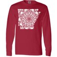 thumbnail image 3 of Inktastic Arkansas Silhouette Mandala Long Sleeve T-Shirt, 3 of 5