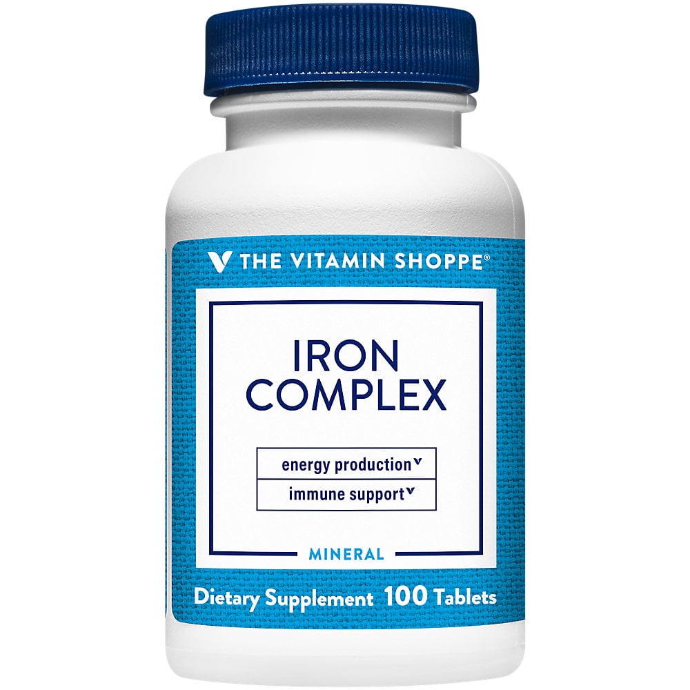 The Vitamin Shoppe Iron Complex, For Better Absorption, Supports Immune