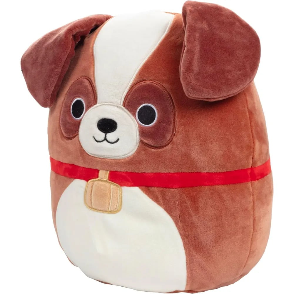 Squishmallows 10" Sassafras the St. Bernard Dog - Officially Licensed Kellytoy Plush - Collectible Soft & Squishy Puppy Stuffed Animal Toy - Add to Your Squad - Gift for Kids, Girls & Boys - 10 Inch