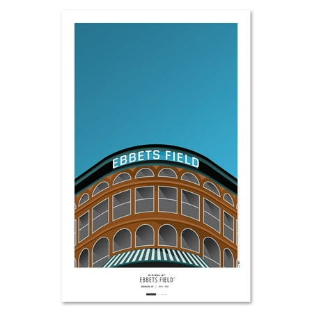 Brooklyn Dodgers 11" x 17" Minimalist Ebbets Field Wall Art