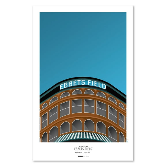 Brooklyn Dodgers 11" x 17" Minimalist Ebbets Field Wall Art