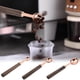 thumbnail image 1 of Cucharas medidoras de acero inoxidable con mango de madera • Acabado oro rosa • Pulido de grado alimentario • Juego de 3 piezas • Apto para lavavajillas, 1 of 6