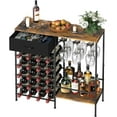 thumbnail image 4 of Freestanding Wine Rack with Glass Holder, Home  Cabinet for Kitchen, Dining Room, Living Room, 4 of 6
