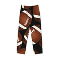 thumbnail image 4 of Daiia Brown Football On Black Men's Sleep Pant with Pockets and Drawstring,Pajama Pants-Medium, 4 of 9