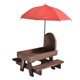 thumbnail image 1 of Wartleves Comedero de madera para ardillas divertido y pequeño para mesa de comedor al aire libre y jardín, 1 of 7