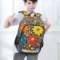 thumbnail image 6 of FORMRS Unisex School Backpack 17" Student Travel Bag with Laptop Compartment, Cartoon Flowers, 6 of 7