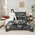 thumbnail image 4 of Homewish Teens Aniaml Mallard Duck Bedding Comforter Set 2pcs,Boho Starry Sky Twin Comforter Sets Microfiber,Vintage Chic Floral Flowers Breathable Bedding Set,Lightweight Room Decor,Reversible, 4 of 8