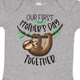 thumbnail image 4 of Inktastic Our 1st Mother's Day Together Cute Mom and Baby Sloth Boys or Girls Baby Bodysuit, 4 of 5