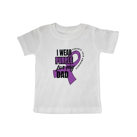 

Inktastic Chronic Pain I Wear Purple For My Dad Gift Baby Boy or Baby Girl T-Shirt